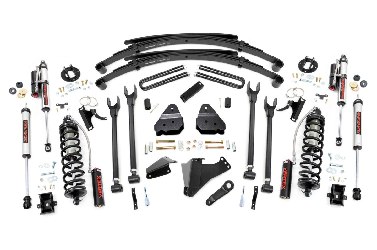 Ford F-350 Super Duty Suspension Lift Kit - Rough Country - 6 Inch Lift Kit | Gas | 4 Link | C/O Vertex - '05-'07